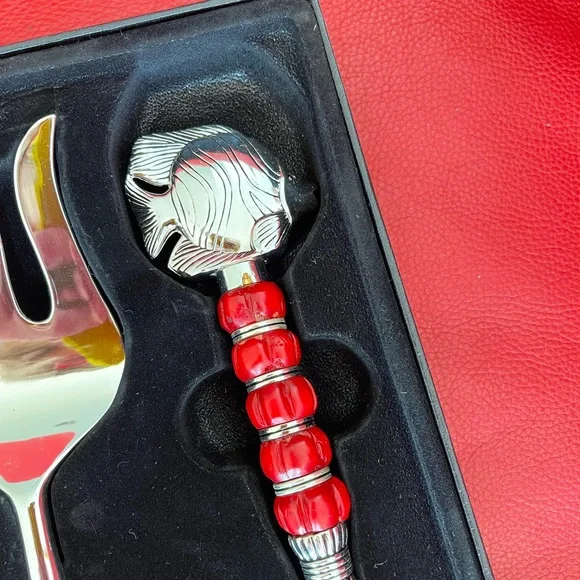 Vintage Hans Turnwald 2-pc. Salad Serving Set Coral Collection NWT - RARE! - Picture 9 of 17